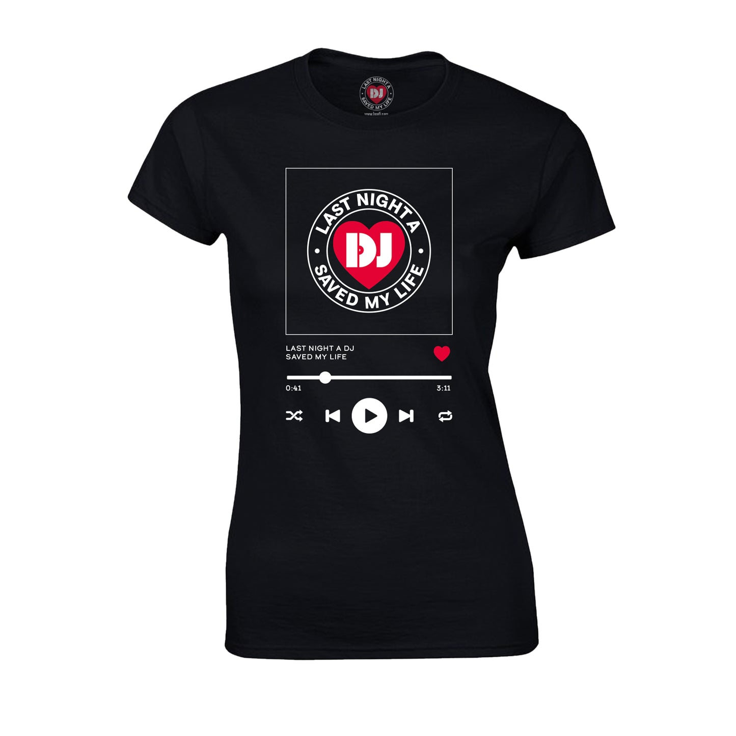 Last Night A DJ Saved My Life Playlist Fitted T-Shirt